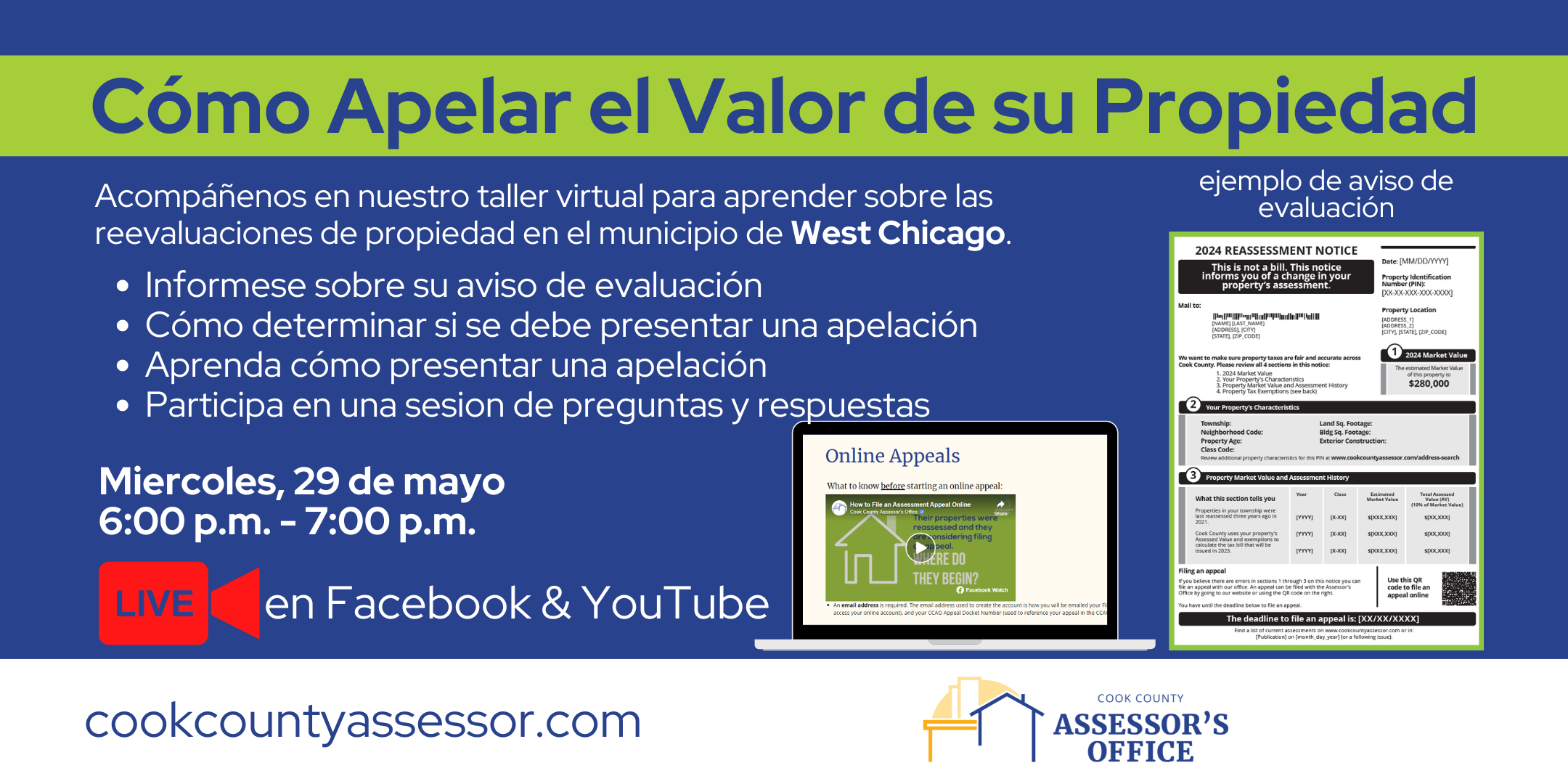 Cómo Apelar El Valor De Su Propiedad Taller Virtual Del Municipio De West Chicago Cook